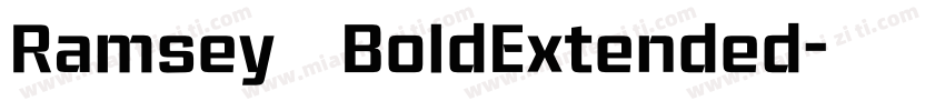 Ramsey BoldExtended字体转换